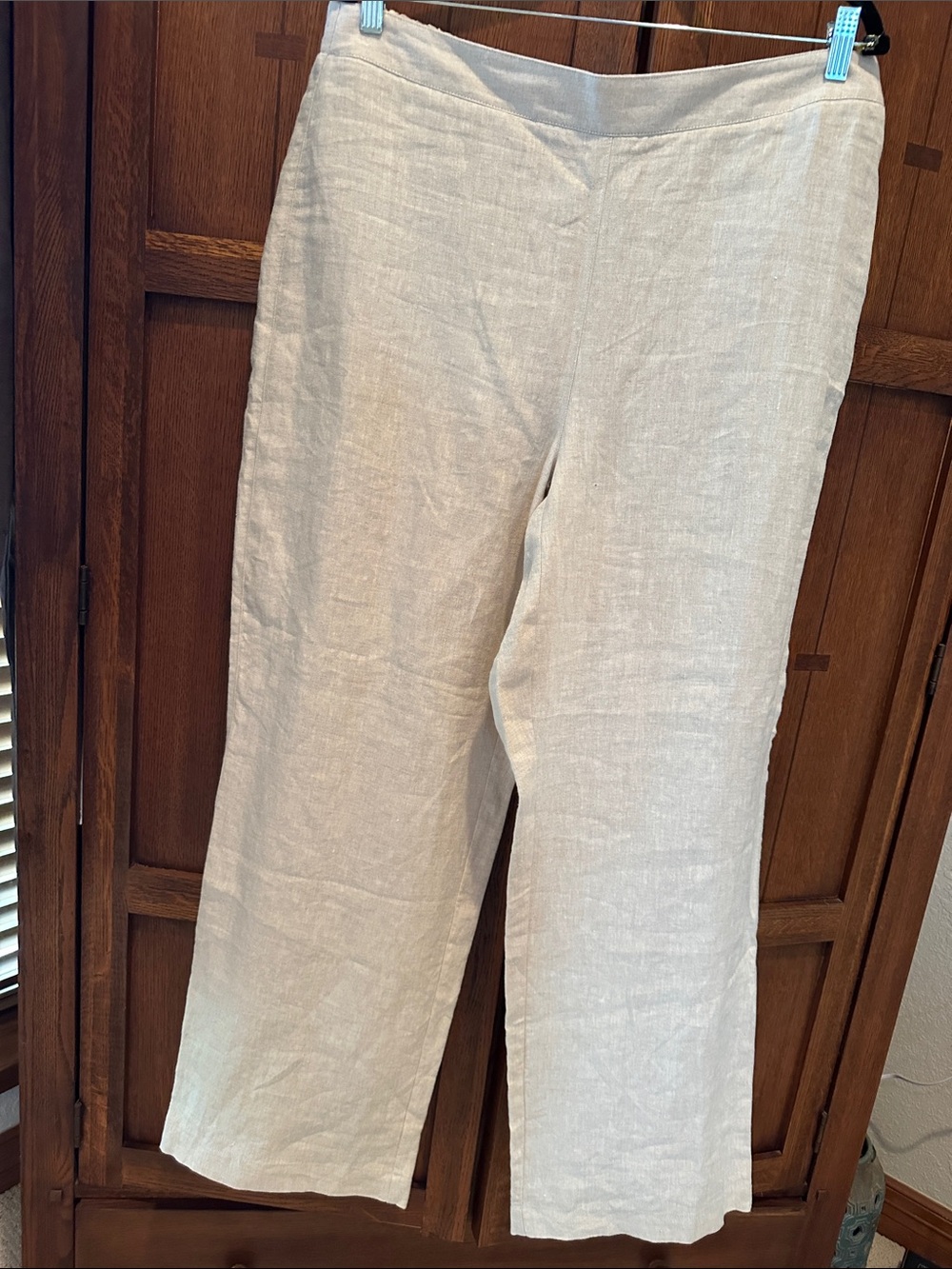 Chico's Linen Straight-Leg Pants — Natural Cream